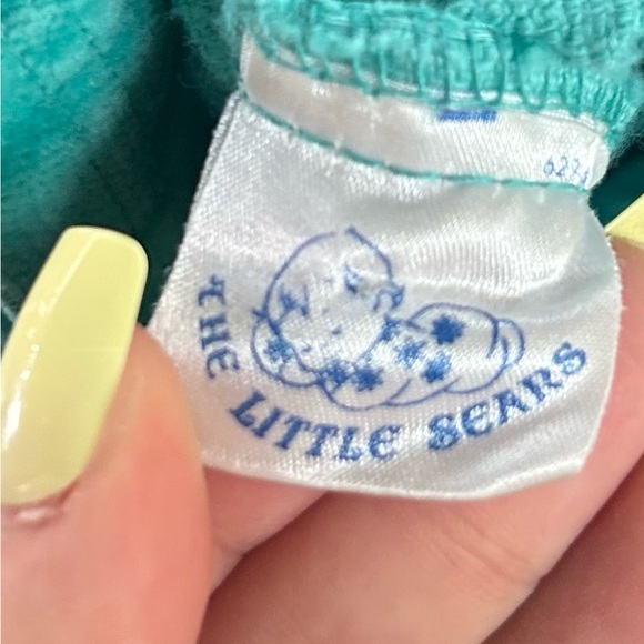 The little sears vintage embroidered turquoise overalls - Picture 3 of 3